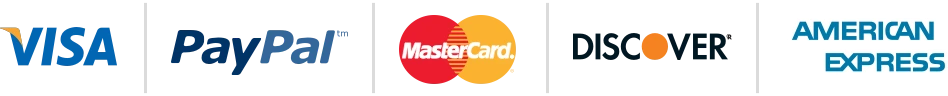 Accepted payments – Visa PayPal Mastercard Discover American Express